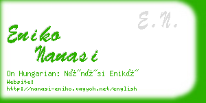 eniko nanasi business card